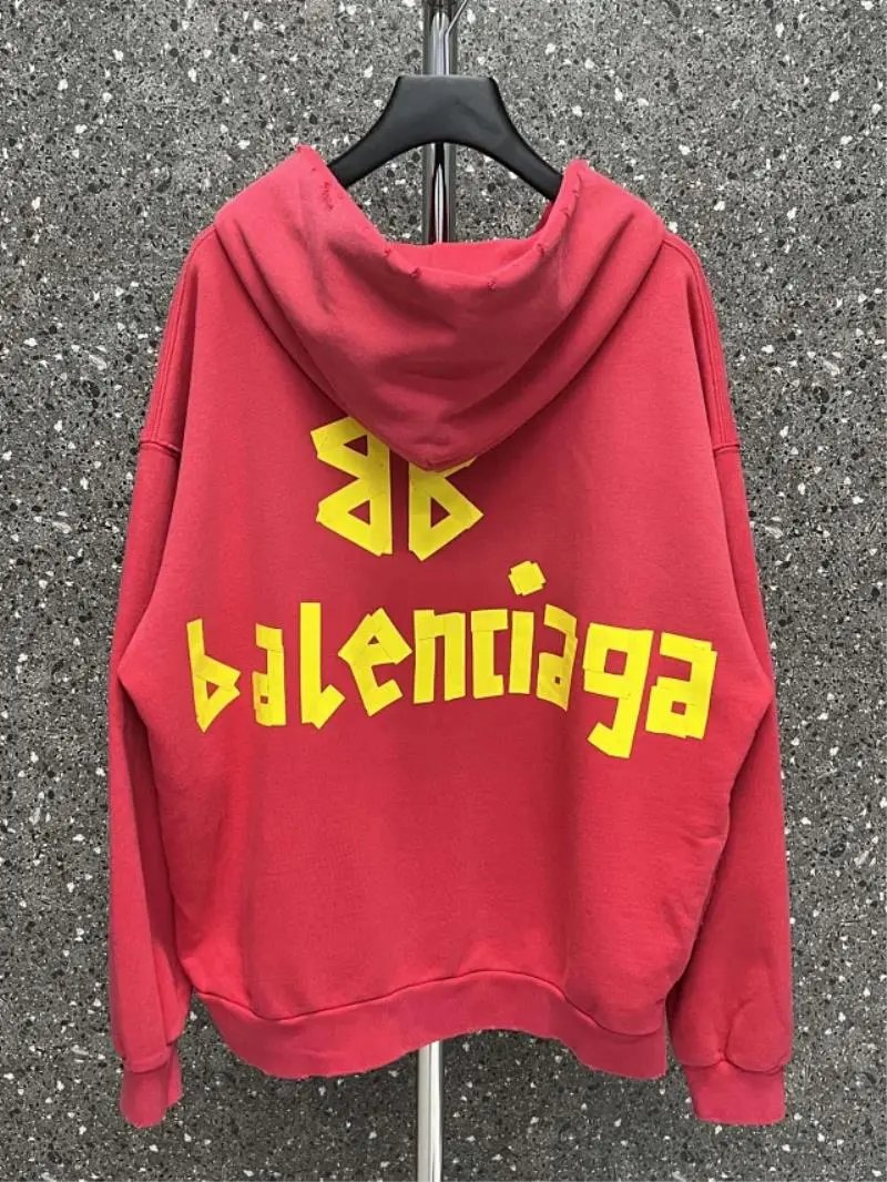 Balenciaga 23fw tape, adhesive tape, textured hooded jacket