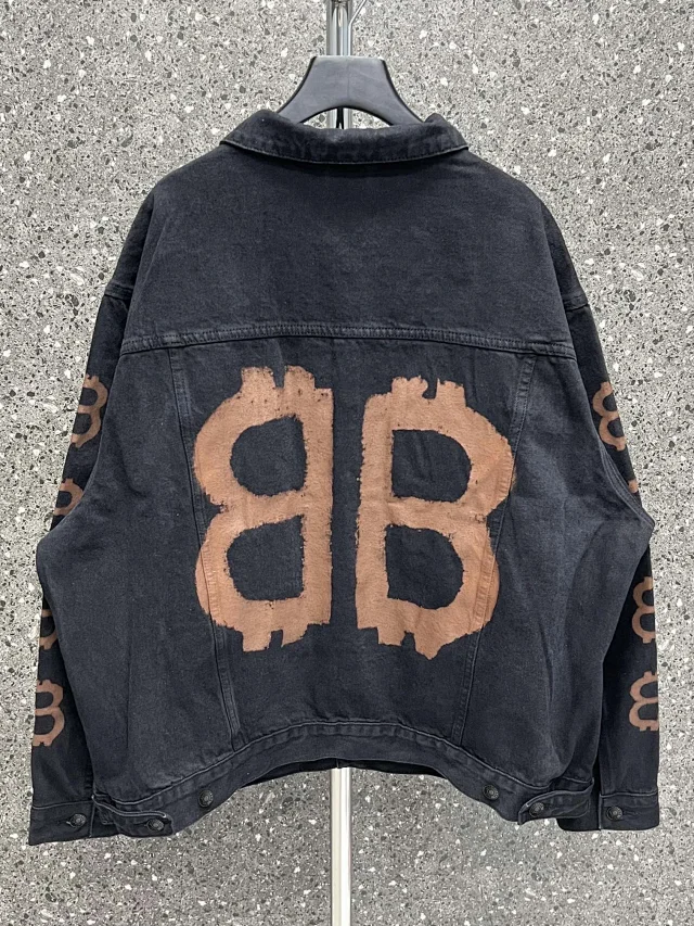 BALENCIAGA Crypto printed denim jacket