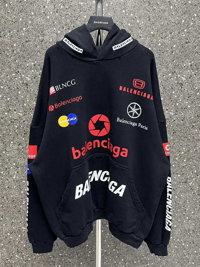 Balenciaga Logo black Hoodie  