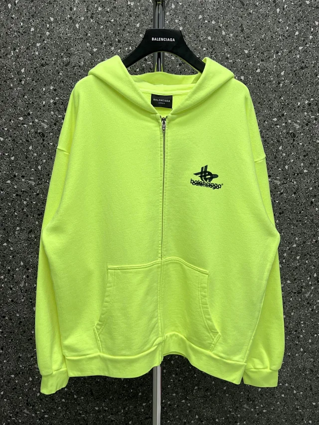 Balenciaga Logo Zipper Hoodie  