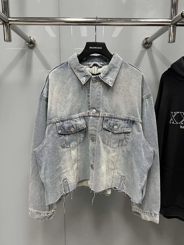 Balenciaga Patchwork Denim Jacket  