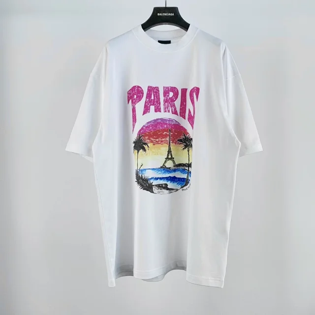 Balenciaga paris logo Short Sleeve T-Shirt  