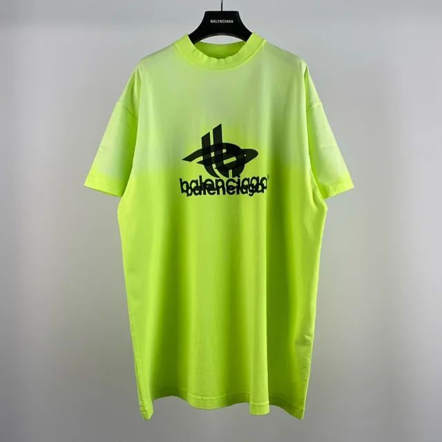 Balenciaga logo Short Sleeve T-Shirt green  