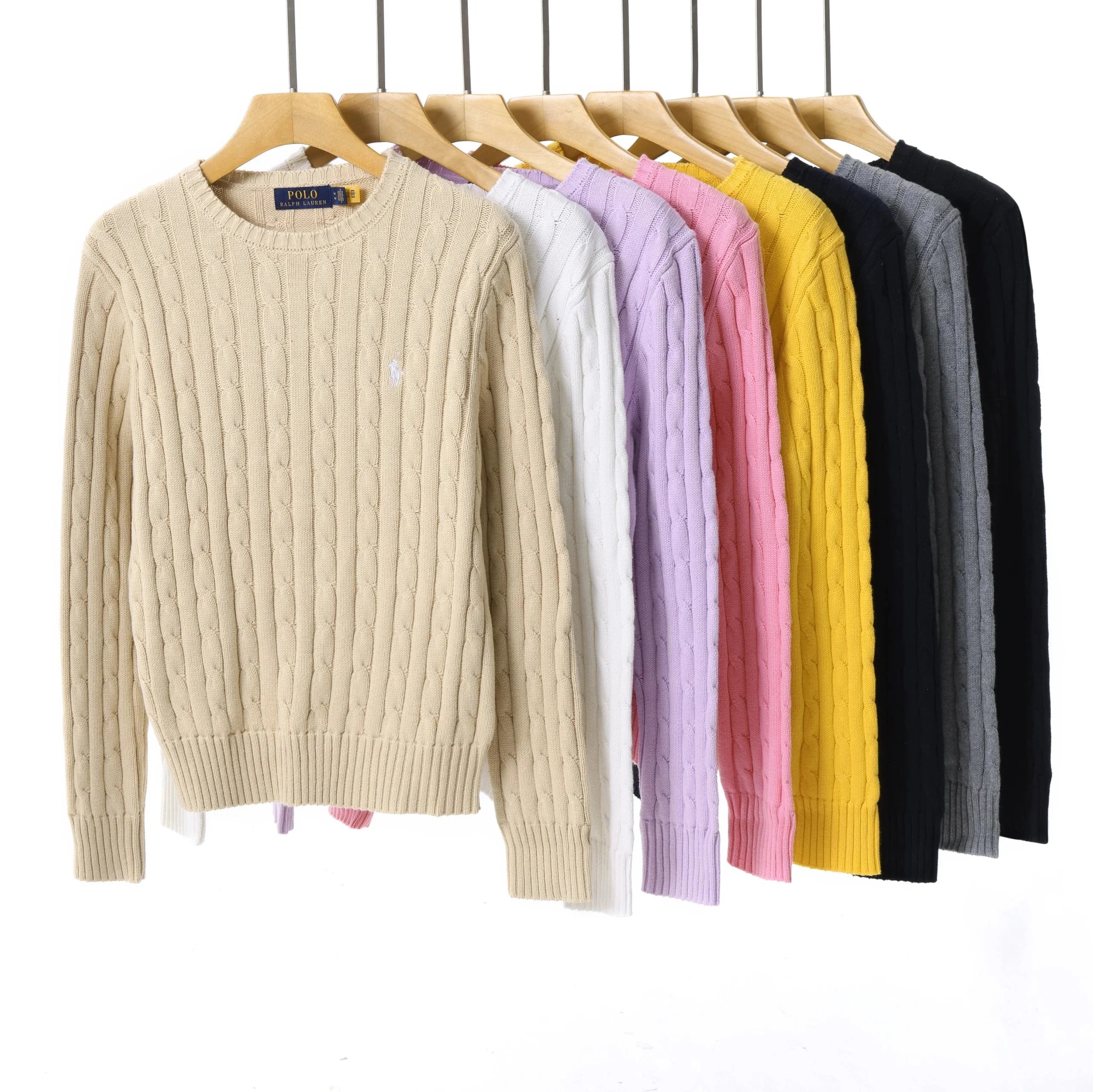 POLO Jumpers Cable-Knit Cotton Crewneck sweater  